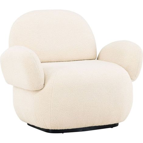 Fauteuil Design Chenille "Sevilla" 105cm Beige (1/5)