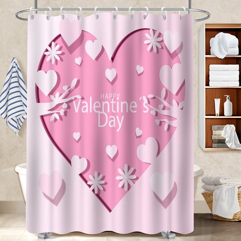 Ensemble rideau de douche polyester avec anneaux 180x180 stylé protection douche pour loft industriel (1/5)