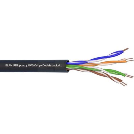 Elan cavo Jelly da esterno 100% Rame UTP CAT5e 4x2x24 50Mt o 100Mt o 305Mt - 099243 50 Mt