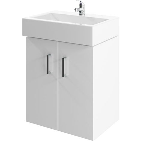 Harley 450mm 2 Door Wall Hung Unit With Basin