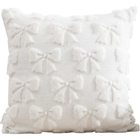 Housse De Coussin - Motif Nœud Festif - Décoration Intérieure Nordique - Pour Canapé Chaise Lit - 45 x 45 cm - Sans Rembourrage - 1 Pièce (1/5)