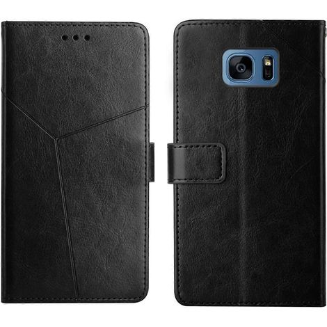 Étui de téléphone à rabat horizontal en cuir avec coutures en Y pour Samsung Galaxy S7 Edge (1/5)