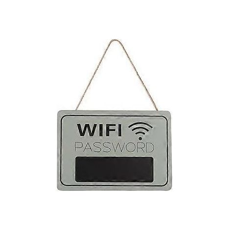 Panneau mural réutilisable style tableau noir pour mot de passe Wi-Fi, style rétro, avec aimant résistant, idéal pour bars, restaurants et cafés. Installation facile pour des mises à jour rapides. (1/4)