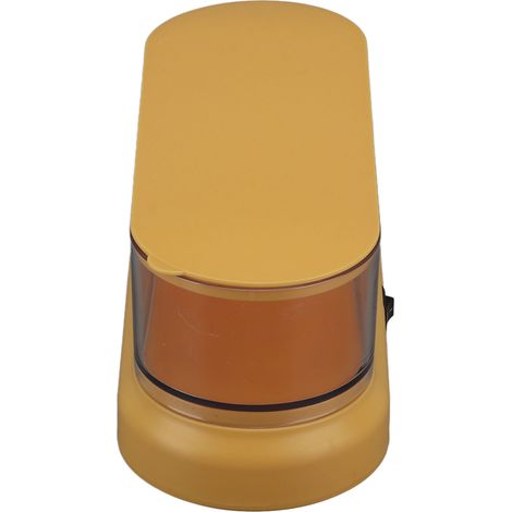 Kleiner, leiser, tragbarer Ultraschallreiniger für Schmuck, Brillen, Make-up-Pinsel, gelb (1/5)