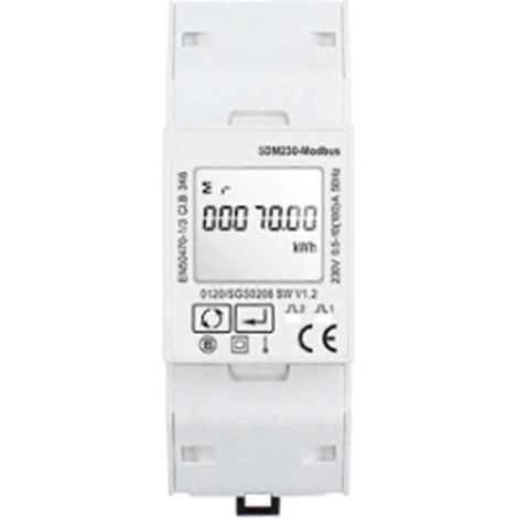 (100)a Compteur d'électricité monophasé 230 V sur rail DIN, compteur d'énergie (kilowattheure), compteur d'électricité multifonction RS485 RTU (1/5)