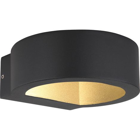 Globo - aplique de pared - Slice I - negro - aluminio - LED -