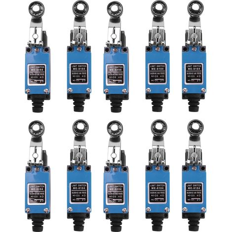 10 PièCes SéRies ME-8104 Interrupteur de Fin de Course de Type de Bras de Rouleau Momentané pour Moulin CNC 5A 250 V ME8104 Mini Interrupteur (1/5)