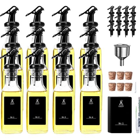Distributeur d'huile d'olive, design étanche, polyvalence multi-usage, 12 PCS (1/2)
