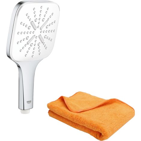 Pommeau de douche GROHE Quickfix Vitalio Smartactive 130 Cube 3 jets + microfibre