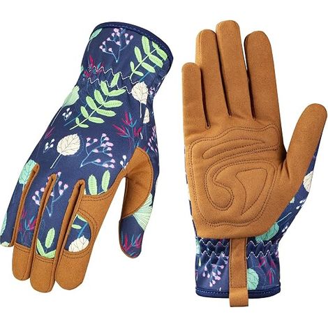 Gartenhandschuhe aus Leder für Damen – Arbeitshandschuhe, geeignet zum Jäten, Graben, Pflanzen, Harken und Beschneiden (1/3)