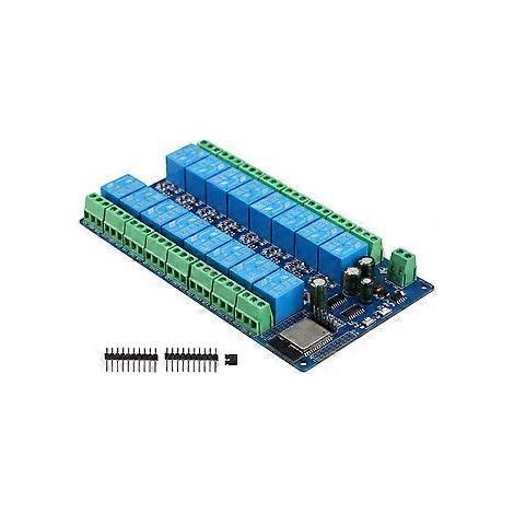 16-Kanal-Relaismodul, DC5-12V-Stromversorgung, ESP32-Entwicklungsboard