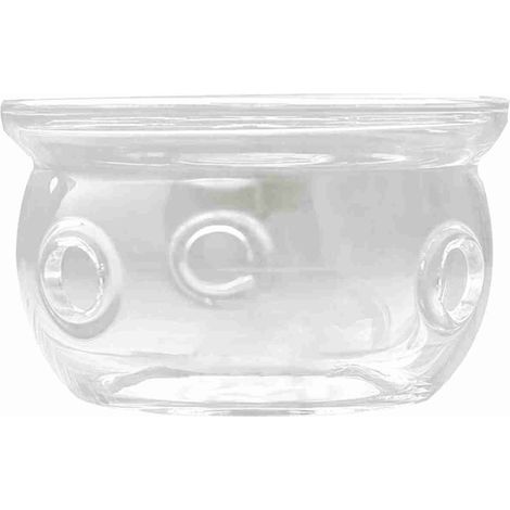 Chauffe-théière avec base en verre borosilicate épais résistant aux hautes températures