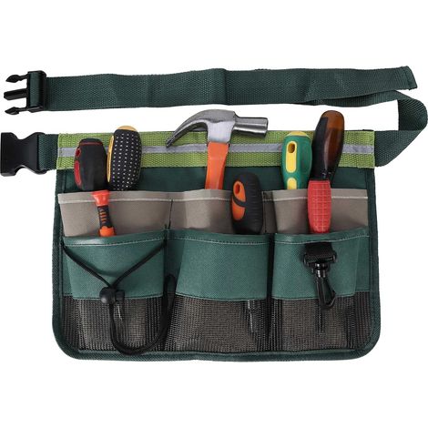 Ceinture porte-outils de jardin avec 7 poches, sac de rangement pour outils de jardinage (1/3)
