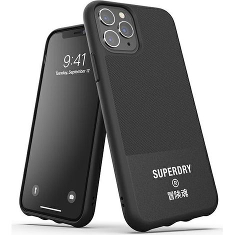 iPhone 11 Pro Max SuperDry Schutzhülle aus geformtem Canvas, Schwarz (1/5)