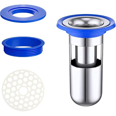 1 Pièces Anti Odeur pour Sol de Douche, Siphon de Sol, Clapet Anti-Retour pour Évier de Douche, Drain de Plancher, 56x105x38mm (1/5)