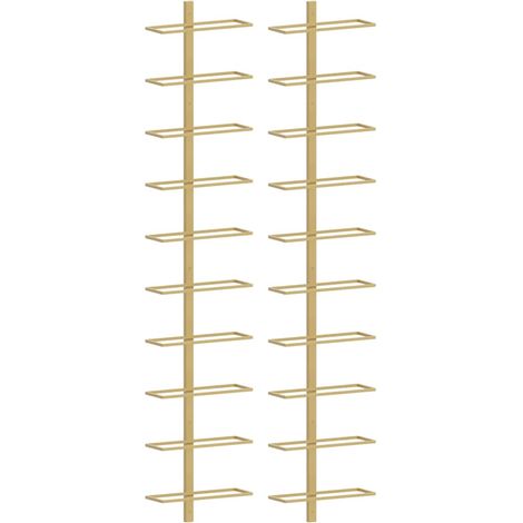 Maison Exclusive - Wand-Weinregale für 10 Flaschen 2 Stk. Golden (1/5)