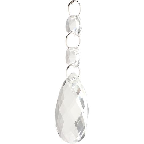1 Chaîne en verre cristal transparent pour suspension, accessoire de bricolage décoratif (6) (1/5)