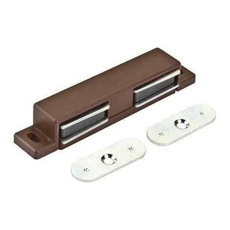 Chiusure magnetiche marroni da applicare con doppia contropiastra 2 pz.