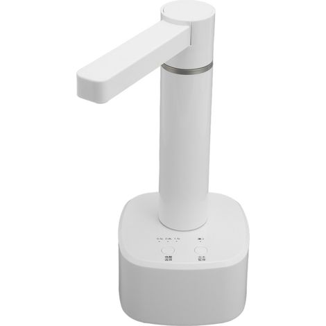 Distributeur d'eau de bureau automatique avec pompe à eau et distributeur d'eau en bouteille, bec rotatif et 3 niveaux de volume (blanc). (1/5)