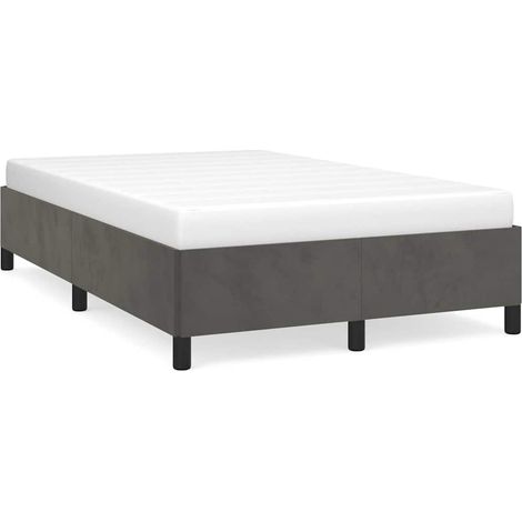 Maison Exclusive - Giroletto senza Materasso Grigio Scuro 120x190 cm Velluto (1/5)