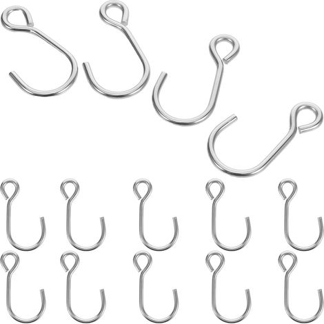 15 Crochets en Acier Inoxydable 15 Pièces pour Balance Suspendue, Accessoires de Pesage Robustes Universels Légers et Portables pour Voyage et Transport (1/5)
