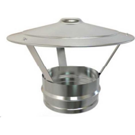 Caperuza Inox-Simple Convesa Medidas Accesorios Fontanería: 100mm