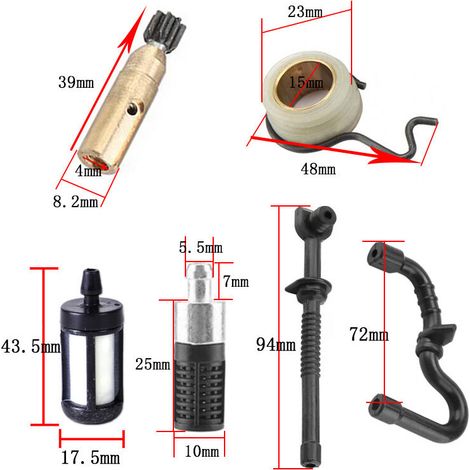 6pcs 1set Kit de pièces de carburant pour tronçonneuse pour STIHL MS180/MS170/018/017 (1/5)