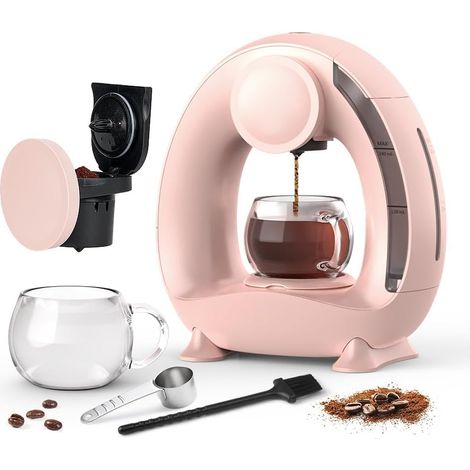 Cafetière Monoservice 240 ml Rose Compacte (1/2)