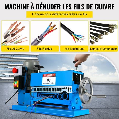 Machine à Dénuder Électrique 370 W Pince à Dénuder Fils 1,5-38 mm, 27 m/min Haute Efficacité de Dénudage Machine à Dénuder des Câbl… (1/5)