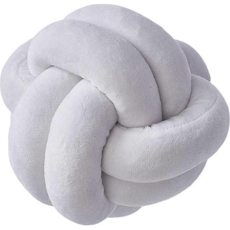 Kissen im nordischen Stil mit Knotenmuster, Dekokissen für Wohnzimmer, Schlafzimmer, Hotel, Grau-White 2-18cm (1/5)