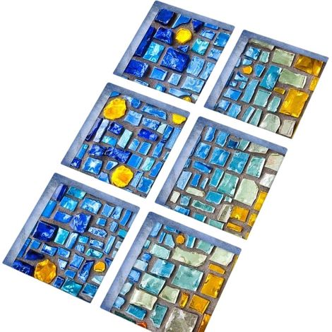 Autocollant Antidérapant - 15 x 15 cm - Pour Baignoire Piscine Douche - Motif Plage 3D - 6 Pièces (1/5)