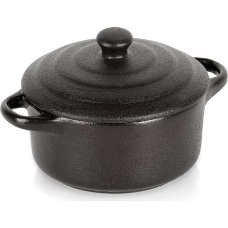 Fuente de porcelana para horno con tapa, capacidad de 150 ml