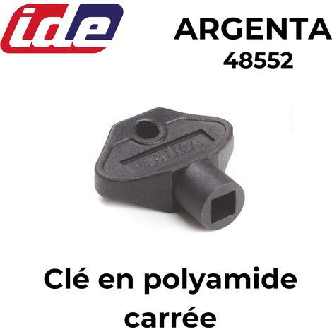 Clé polyamide carrée pour coffret Argenta