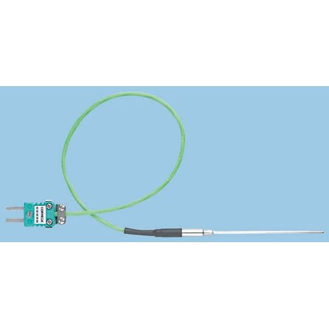 Thermocouple type K Ø 2mm, L 70mm, +700°C max à Fiche mâle miniature ( Prix pour 1 )
