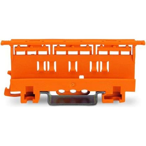 WAGO® Adattatore di fissaggio serie 221 – 4 mm², per montaggio su TS 35, arancione, 221 – 500 (10 pezzi) (1/4)