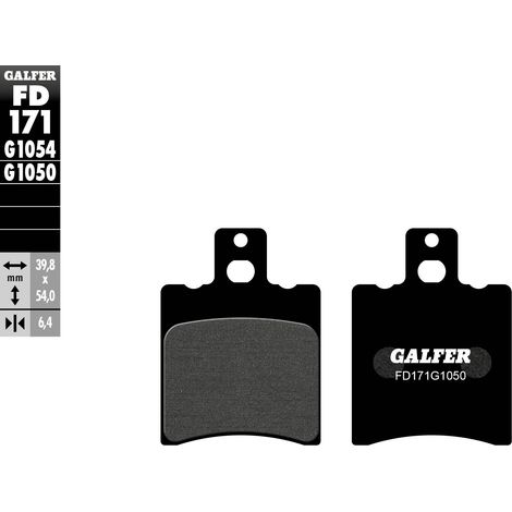 PASTILLAS DE FRENO GALFER KH206 SEMIMETÁLICAS PARA SCOOTER
