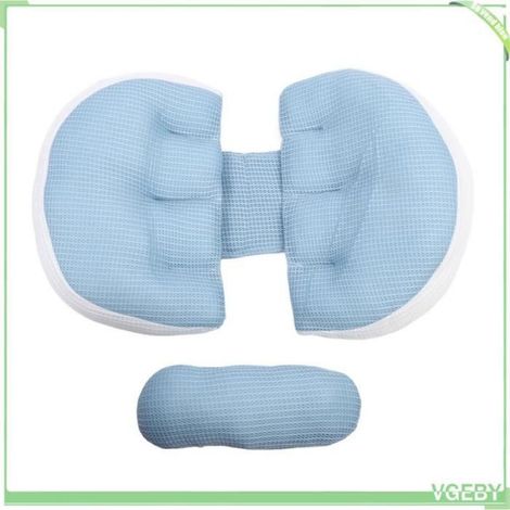 Oreiller de grossesse en forme de U, coussin de soutien de maternité avec housse amovible, doux et respirant, idéal pour les femmes (1/4)