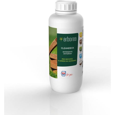 Ica for You CLEANDECK DETERGENTE ANTIGRIGIO PER DECKING E ARREDI DA GIARDINO 1LT