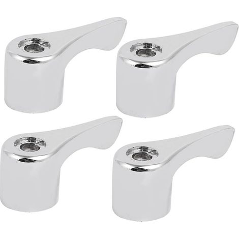 Wasserhahn Zubehör Alloy Universal Fit Griff Kit Adaptateur robinet Argent Ton 4tlg (1/4)