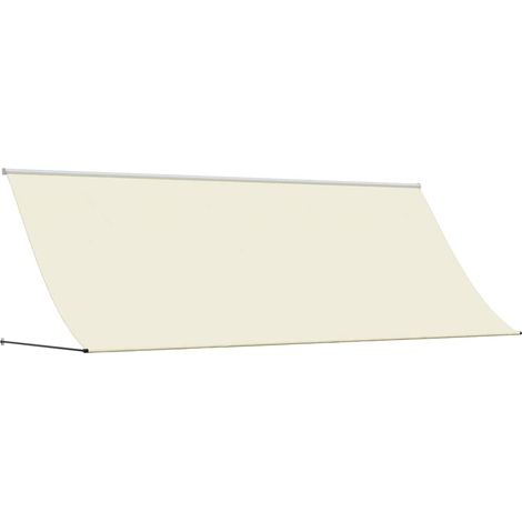 Maison Exclusive - Markise Einziehbar Creme 400x150 cm Stoff und