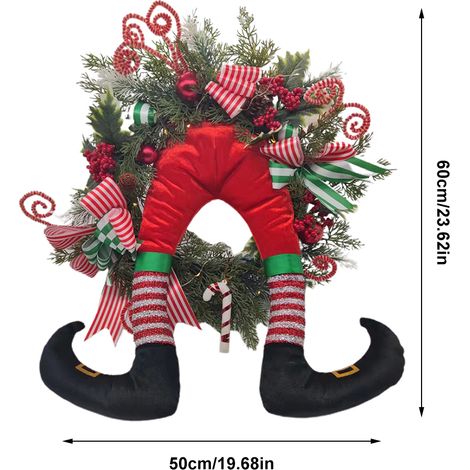 Weihnachtskranz, Weihnachtsdieb, Weihnachtsgirlande, Türschmuck für Fenster oder Haustür (1/3)