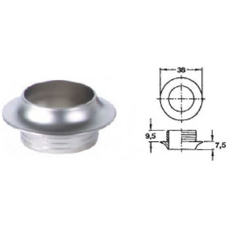 Rosetta per serratura push-lock nichel