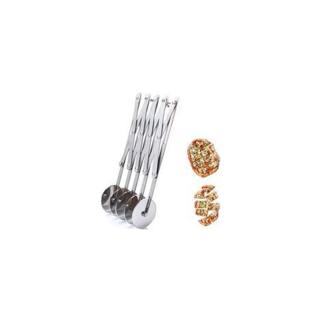 Coupe-pâte à 5 roues en acier inoxydable – Largeur de coupe ajustable – Trancheuse à pizza et pâtisserie – Outil de précision (1/5)