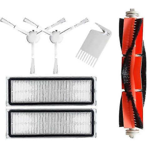 Lot de 6 pièces de rechange pour aspirateur robot Mijia 1c Stytj01zhm : brosses, filtres et accessoires pour spa. (1/5)