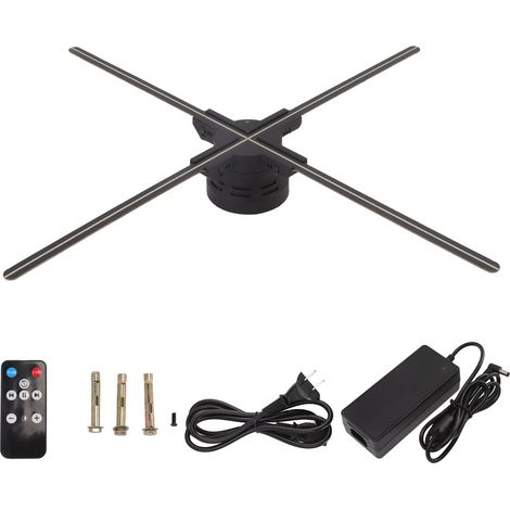 Projecteur Holographique 1600x720 60cm avec Télécommande - Ventilateur Hologramme pour Publicité Bars et Fêtes - 100‑240V Prise US (1/5)