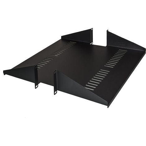 Link LKRIP450LN Mensola in Acciaio per Armadio Rack 19" 1U Nero RAL9005 Profondità Regolabile 450-550 mm Portata 50 kg