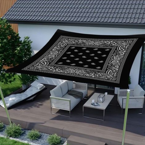 Voile d'ombrage imperméable, motif mandala 3D, protection UV, rectangulaire, pour jardin (2 x 2,4 m) (1/5)