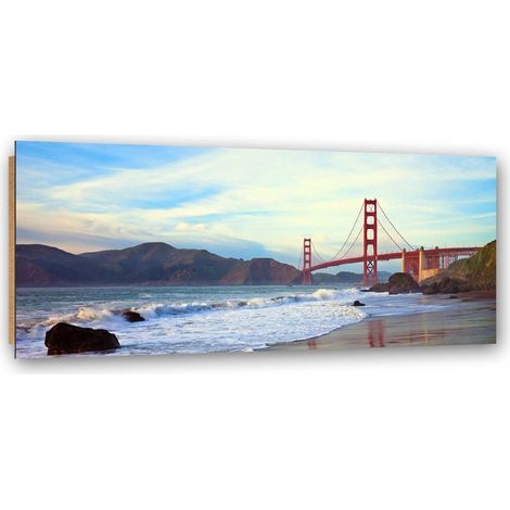 Quadro deco panel, Ponte del Golden Gate - 90x30 (1/5)