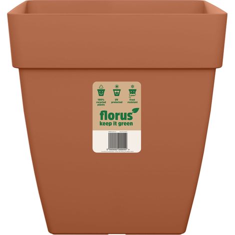 Florus Paris Quadro Flowerpot 40 Terra Vaso Quadrato