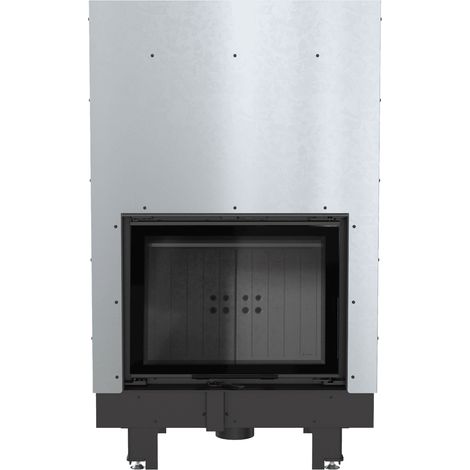Wasserführender Kamineinsatz KRATKI MBM 12 kW Ø 180 mit Schiebetür schwarze Thermotec-Auskleidung (1/3)